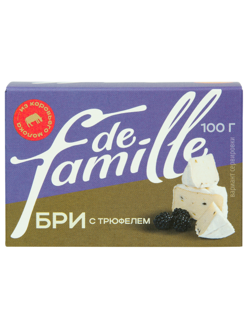 Сыр De Famille Бри с трюфелем 50%, 100г