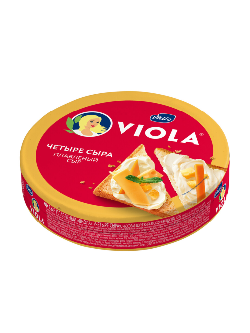 Сыр плавленый Viola Четыре Сыра треугольники 45%, 130г