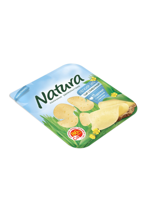 Сыр Natura Сливочный легкий полутвердый нарезка 16%, 150г