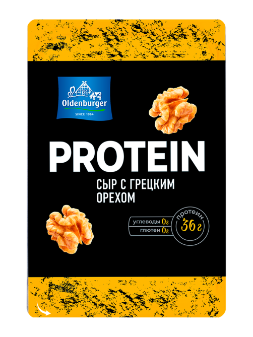 Сыр Oldenburger протеиновый с грецким орехом нарезка 30%, 125г