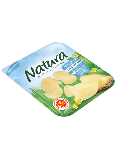 Сыр Natura сливочный легкий нарезка 16%, 300г