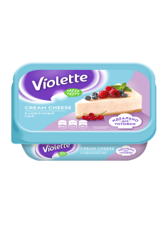 Сыр творожный Виолетта Violette Cream cheese сливочный 70%, 180г