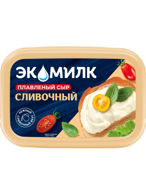 Сыр плавленый Экомилк сливочный 55%, 350г