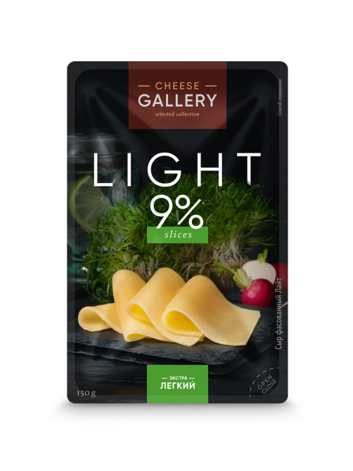 Сыр Cheese Gallery Лайт полутвердый нарезка 20%, 150г