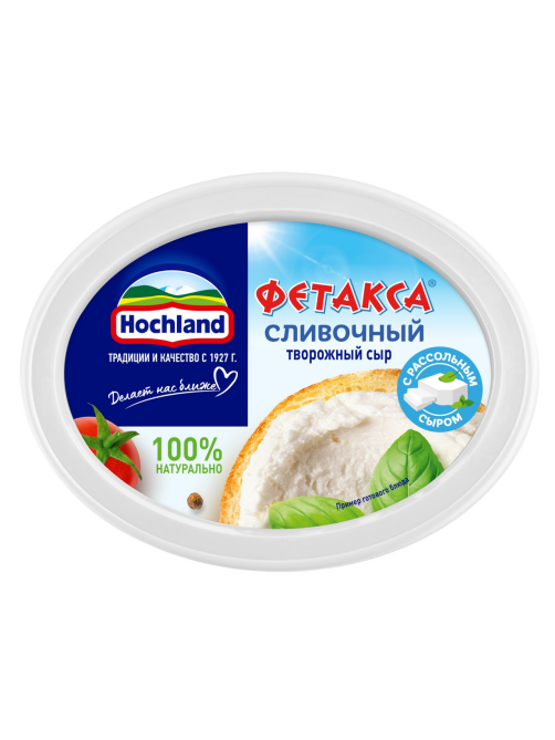 Сыр творожный Hochland Фетакса Сливочный с добавлением рассольного сыра 60%, 140г