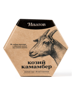 Сыр Ипатов Мастерская сыра Камамбер козий мягкий 50%, 125г