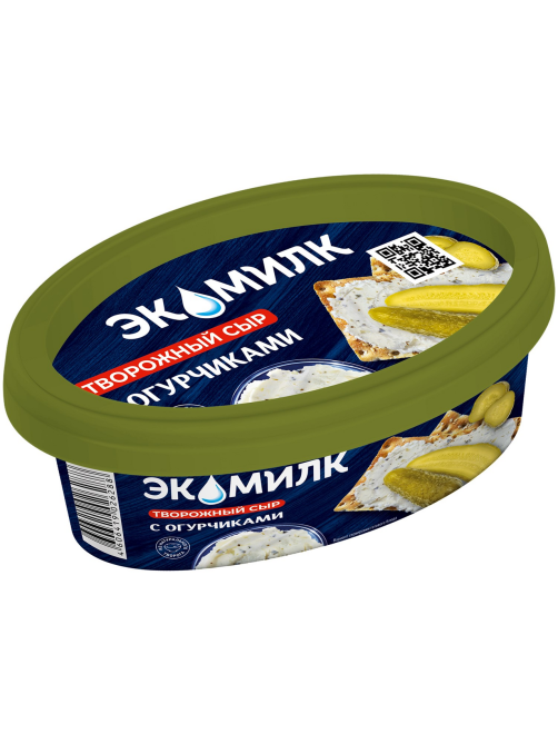 Сыр творожный Экомилк огурчики 60%, 120г