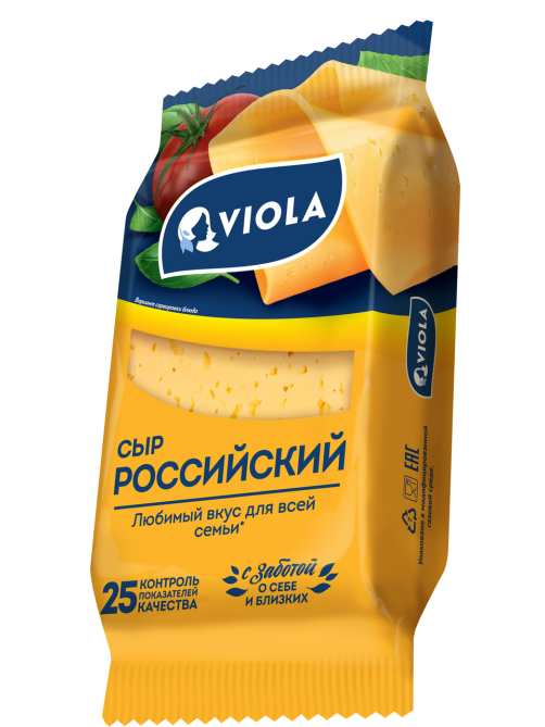 Сыр Viola Российский полутвердый 50%, 350г
