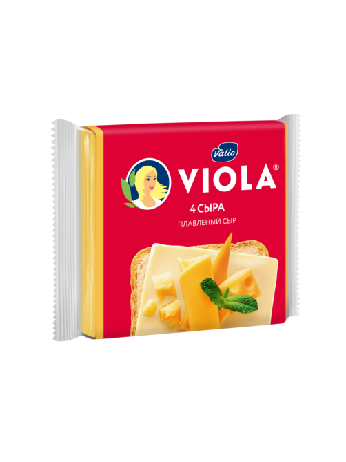 Сыр плавленый Viola Четыре сыра в ломтиках 45%, 140г