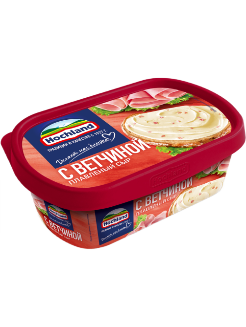 Сыр плавленый Hochland с ветчиной 55%, 200г