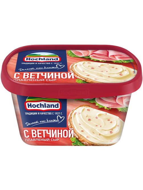 Сыр плавленый Hochland с ветчиной 55%, 400г
