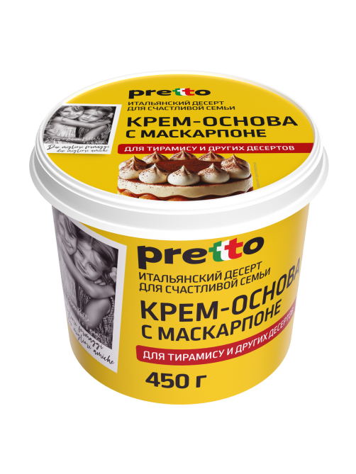 Сыр Pretto мягкий крем-основа с маскарпоне 50%, 450г