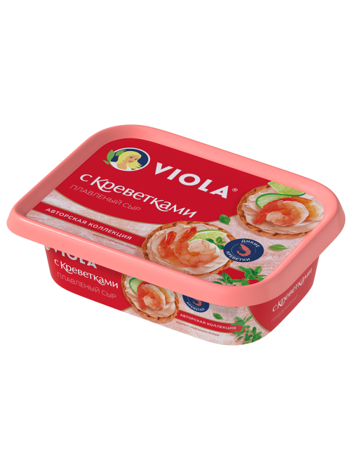 Сыр плавленый Viola с креветками 35%, 190г