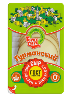 Сыр плавленый Город сыра Гурманский копченый нарезка 40%, 150г