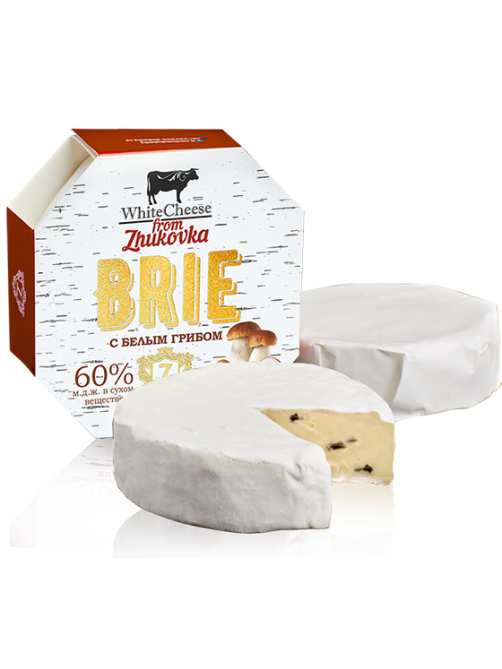 Сыр бри Whitecheese from Zhukovka с белыми грибами 60%, 125г