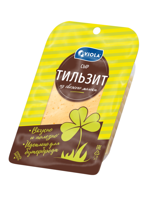 Сыр Viola Тильзитер полутвердый нарезка 45%, 120г