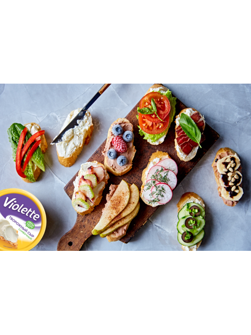 Сыр творожный Виолетта Violette Сливочный 70%, 140г