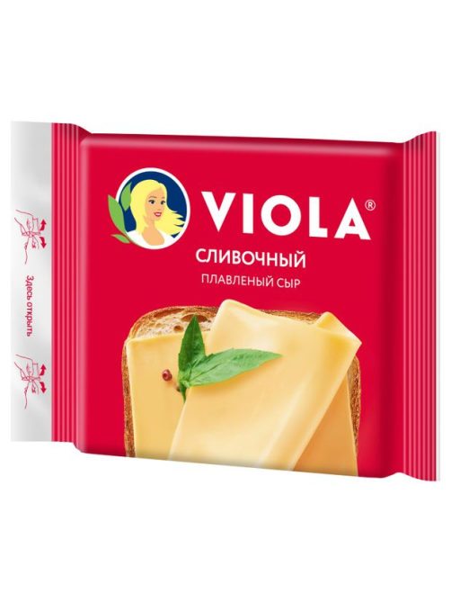 Сыр плавленый Viola сливочный в ломтиках 45%, 140г
