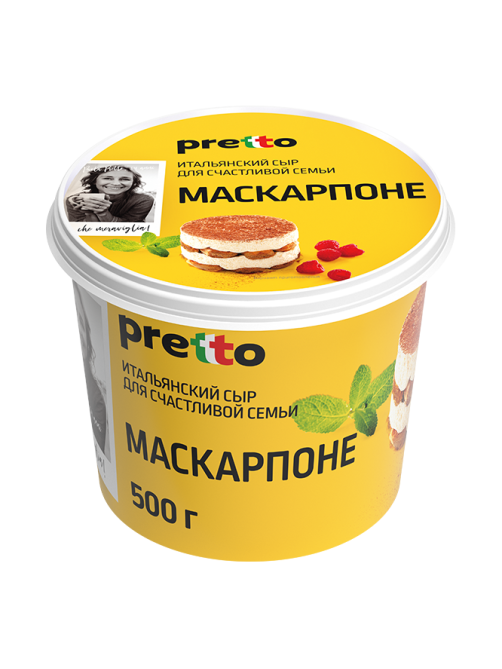 Сыр Pretto Маскарпоне мягкий 80%, 500г