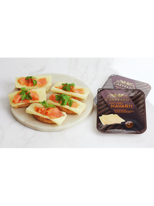 Сыр Natura selection Matured Havarti выдержанный твердый нарезка 45%, 150г