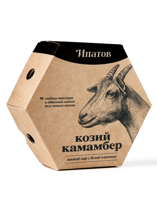 Сыр Ипатов Мастерская сыра Камамбер козий мягкий 50%, 125г