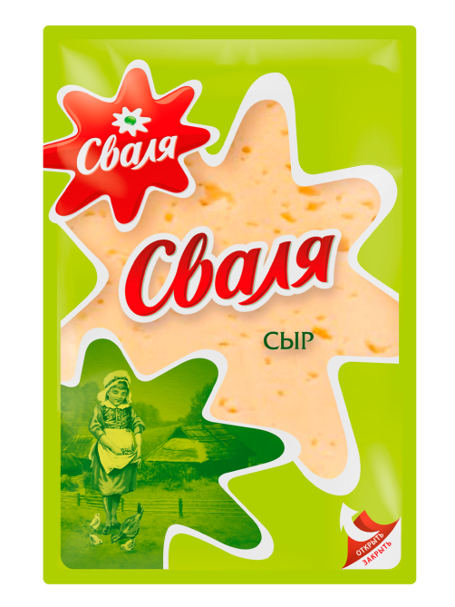 Сыр Сваля Тильзитер нарезка 45%, 125г