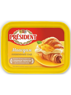 Сыр плавленый President Маасдам 45%, 400г