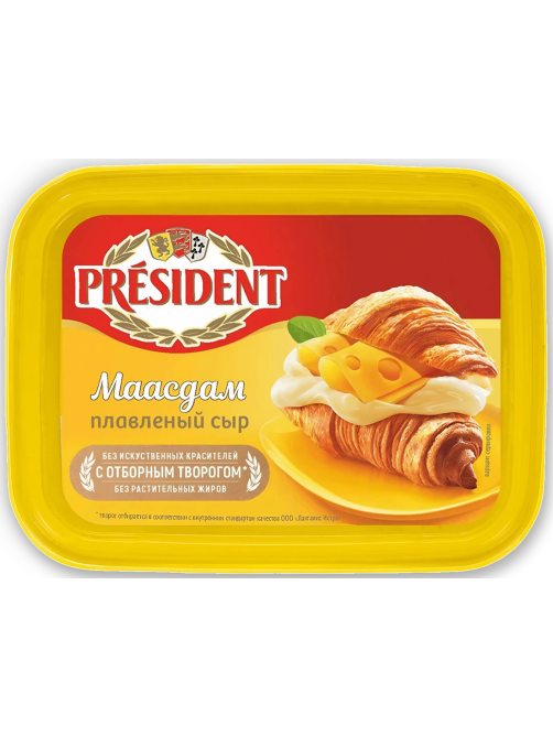 Сыр плавленый President Маасдам 45%, 400г