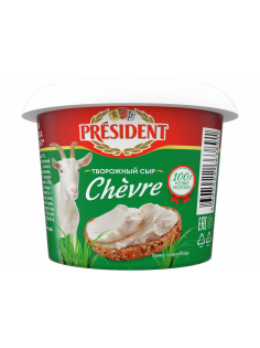 Сыр творожный President Козий Chevre 65%, 140г