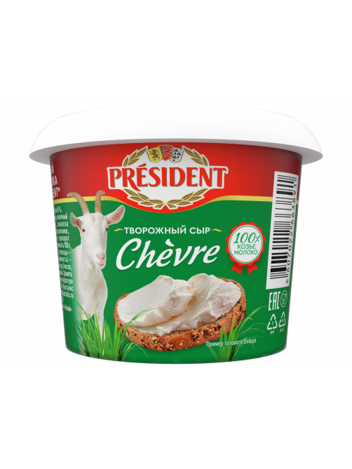 Сыр творожный President Козий Chevre 65%, 140г