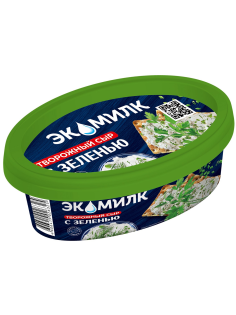 Сыр творожный Экомилк зелень 60%, 120г
