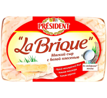 Сыр President La Brique с белой плесенью мягкий 45%, 200г