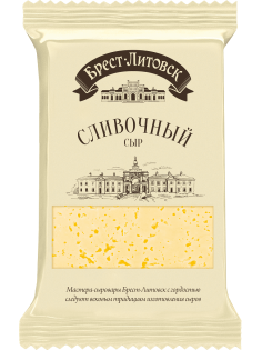 Сыр Брест-Литовск Сливочный полутвердый 50%, 200г