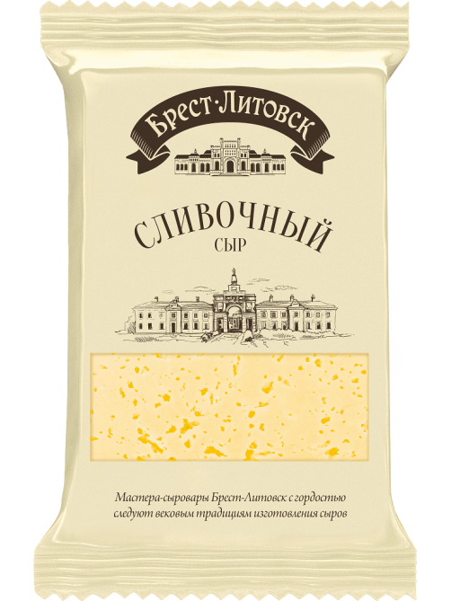 Сыр Брест-Литовск Сливочный полутвердый 50%, 200г