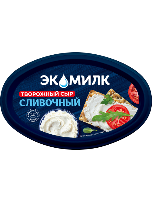 Сыр творожный Экомилк сливочный 60%, 120г