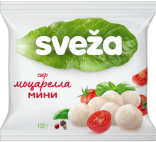 Сыр Sveza Моцарелла мягкий 10 шаров 45%, 250г