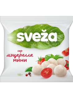 Сыр Sveza Моцарелла мягкий 10 шаров 45%, 250г