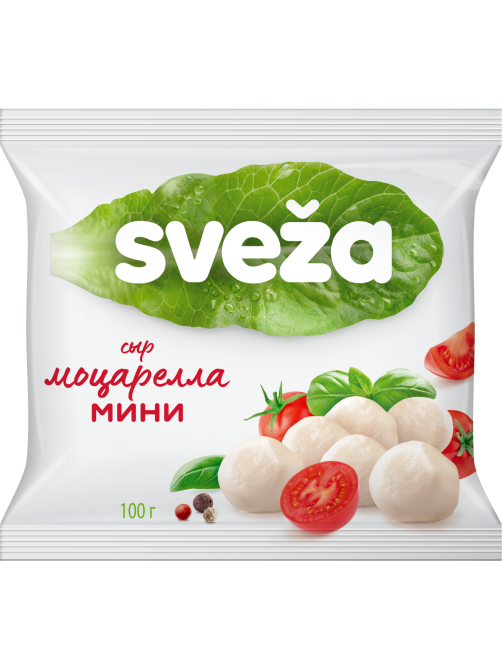 Сыр Sveza Моцарелла мягкий 10 шаров 45%, 250г