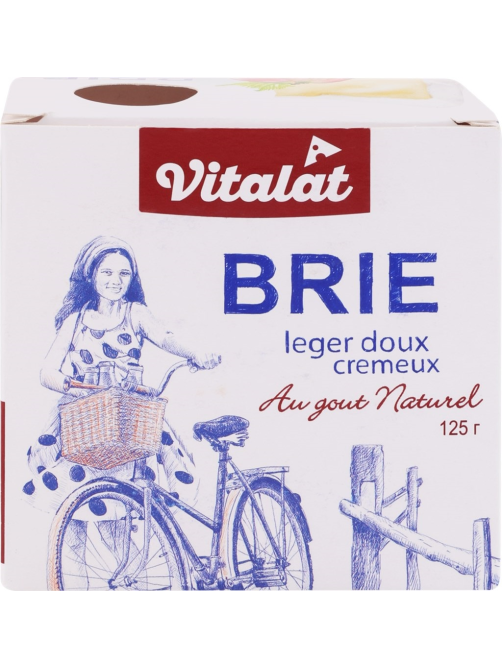 Сыр мягкий Vitalat Бри с белой плесенью 60%, 125г