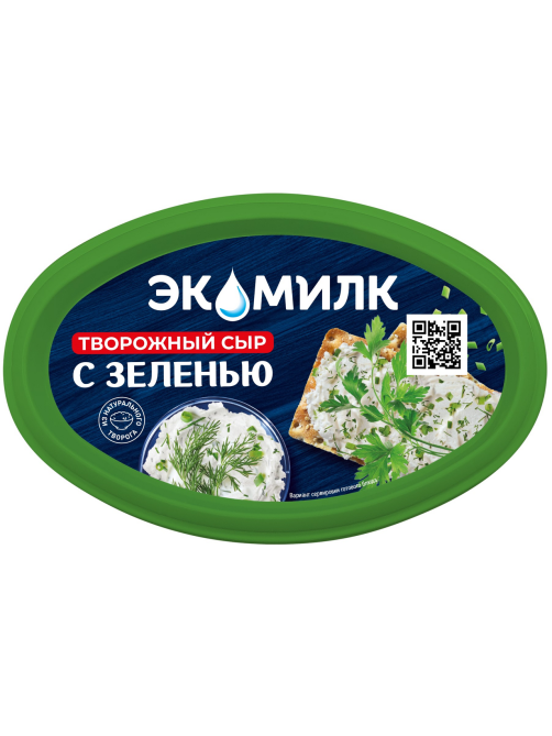 Сыр творожный Экомилк зелень 60%, 120г