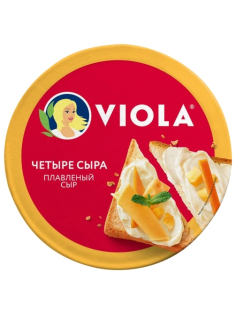 Сыр плавленый Viola Четыре Сыра треугольники 45%, 130г
