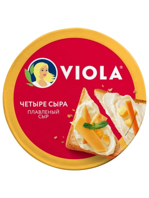 Сыр плавленый Viola Четыре Сыра треугольники 45%, 130г