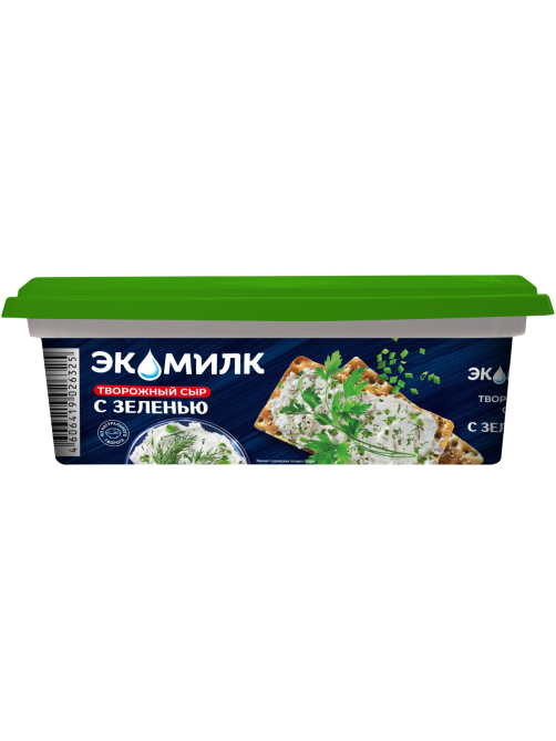 Сыр творожный Экомилк зелень 60%, 120г
