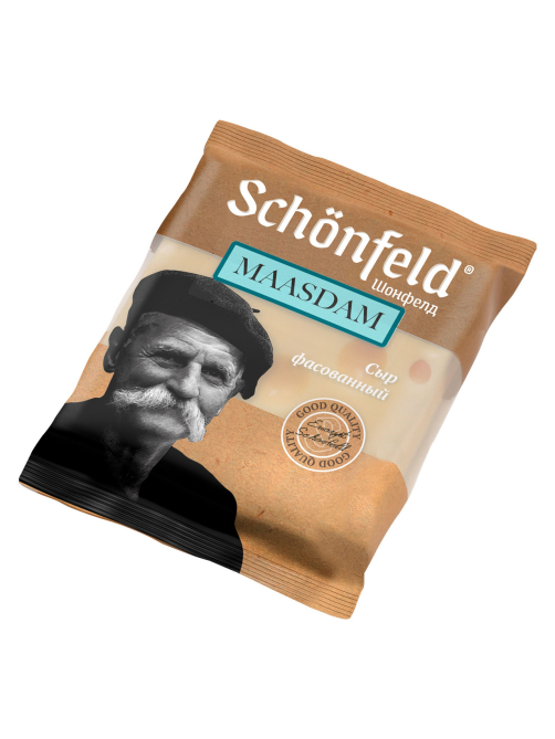 Сыр Schonfeld Маасдам кусок 45%, 180г