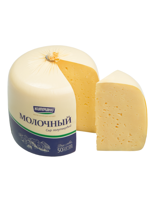 Сыр Киприно Молочный полутвердый 50%, ~1кг