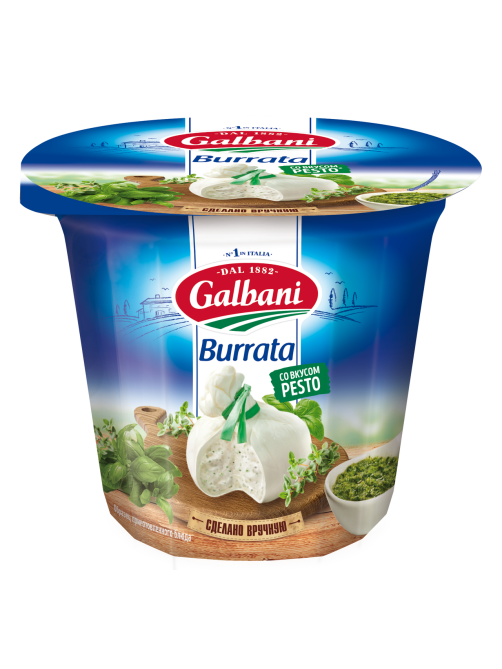 Сыр Galbani Буррата со вкусом песто 50%, 200г