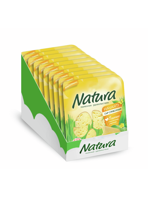 Сыр Natura Сливочный полутвердый нарезка 45%, 150г