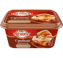 Сыр плавленый President с грибами, 400г