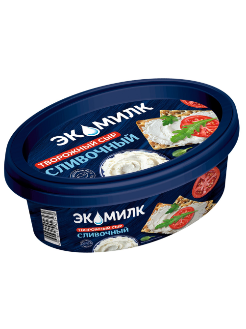Сыр творожный Экомилк сливочный 60%, 120г