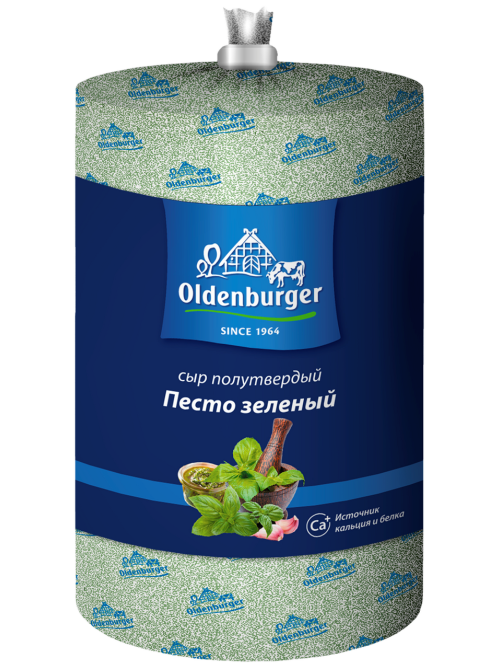 Сыр Песто Oldenburger зеленый 45%, ~1кг